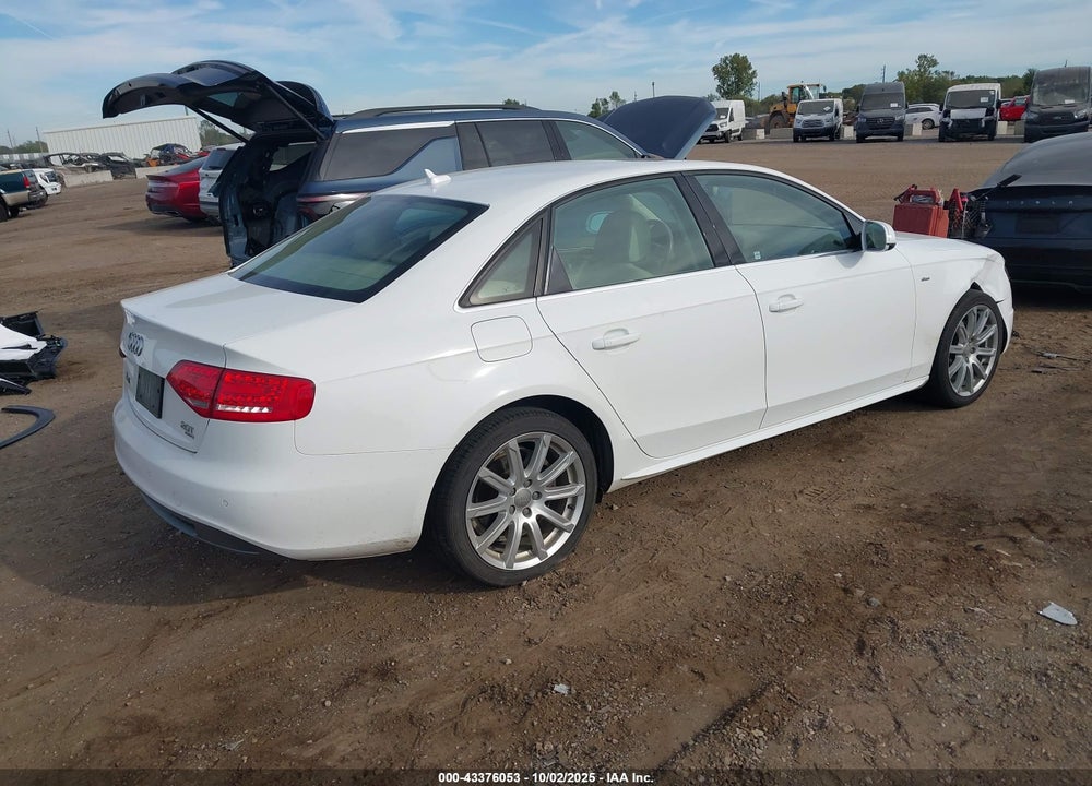2012 AUDI A4 VIN: WAUFFAFL7CA118543