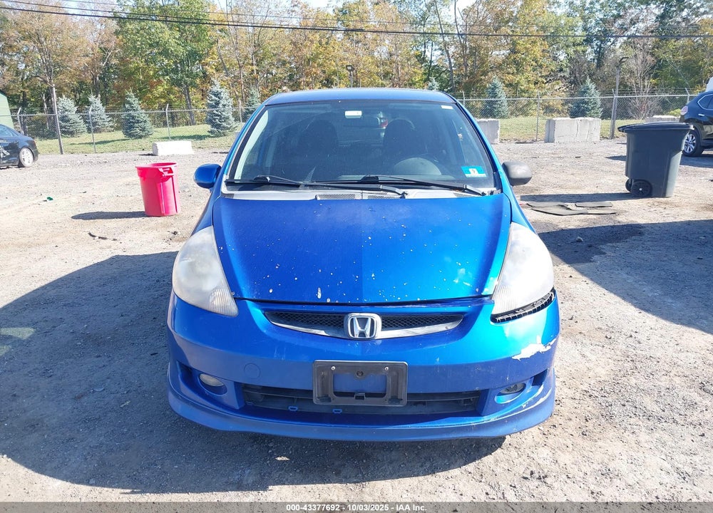 2007 HONDA FIT VIN: JHMGD38627S029557