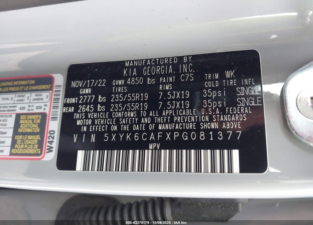 2023 KIA SPORTAGE X LINE VIN: 5XYK6CAFXPG081377