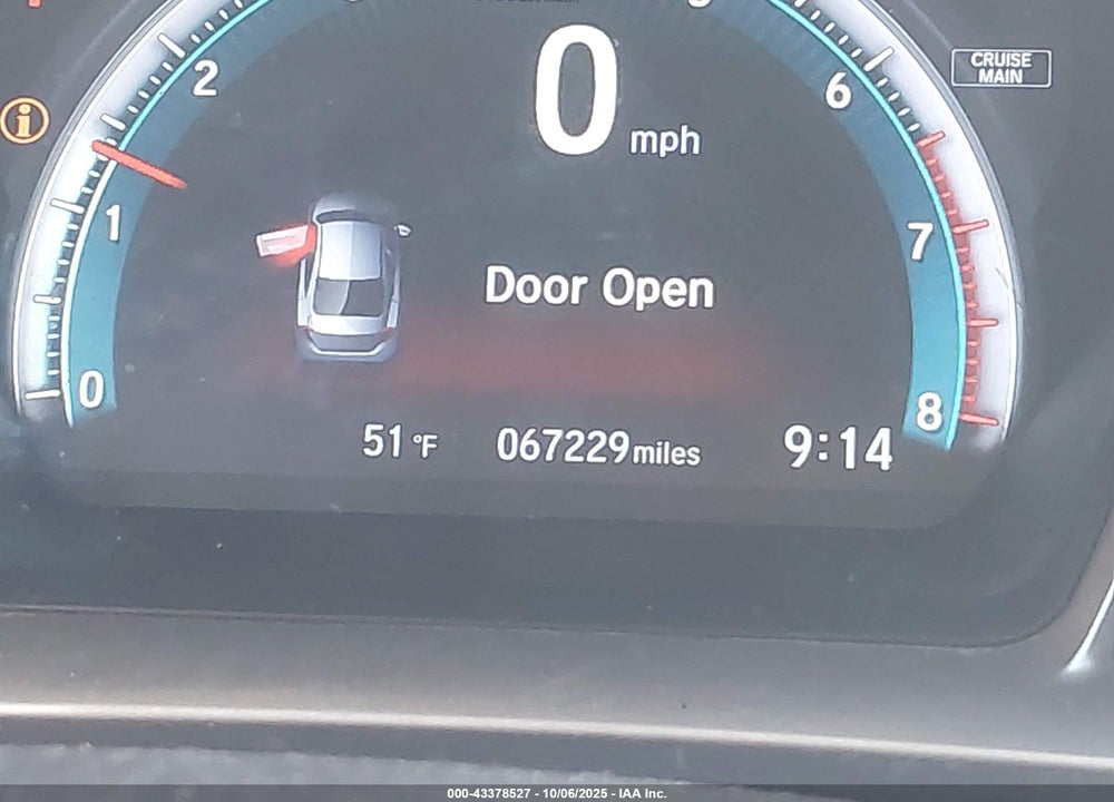 2017 HONDA CIVIC VIN: 19XFC1F33HE007181