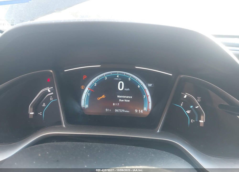 2017 HONDA CIVIC VIN: 19XFC1F33HE007181