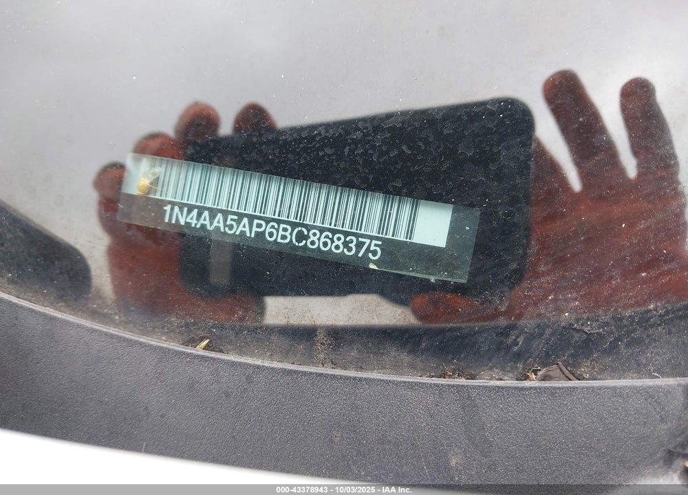 2011 NISSAN MAXIMA VIN: 1N4AA5AP6BC868375