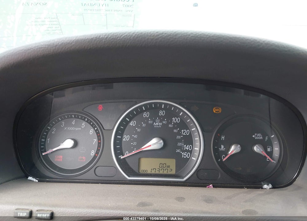 2007 HYUNDAI SONATA GLS VIN: 5NPET46C27H210229
