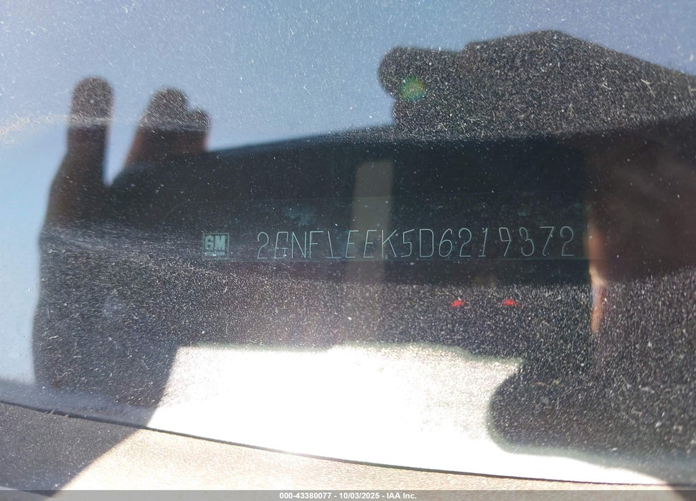2013 CHEVROLET EQUINOX VIN: 2GNFLEEK5D6219372
