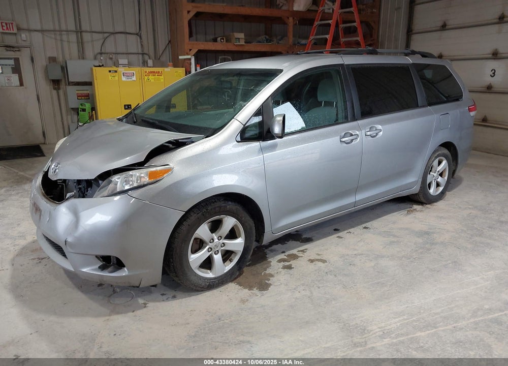 2012 TOYOTA SIENNA LE V6 8 PASSENGER VIN: 5TDKK3DC1CS253502