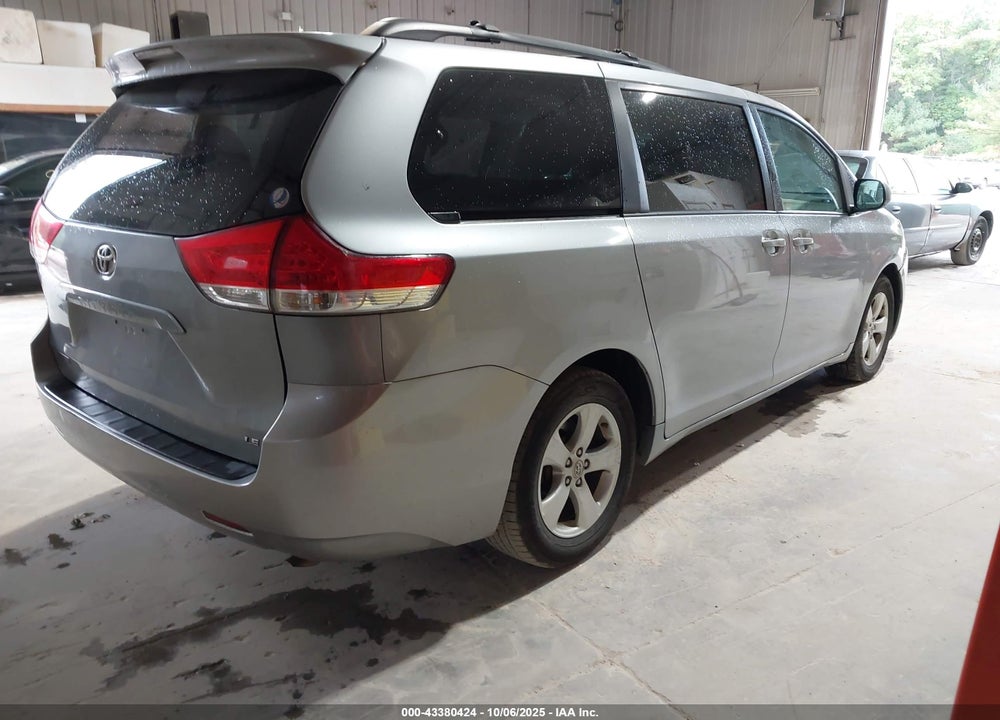 2012 TOYOTA SIENNA LE V6 8 PASSENGER VIN: 5TDKK3DC1CS253502