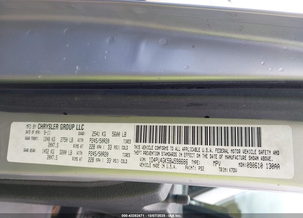 2011 DODGE NITRO HEAT VIN: 1D4PU4GK5BW598686