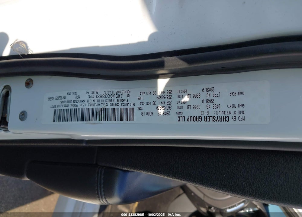 2013 DODGE DURANGO SXT VIN: 1C4RDJAG4DC688683