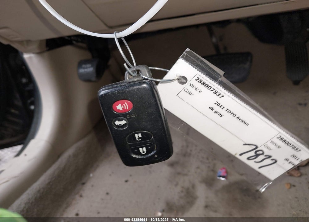 2011 TOYOTA AVALON LIMITED VIN: 4T1BK3DB7BU395043