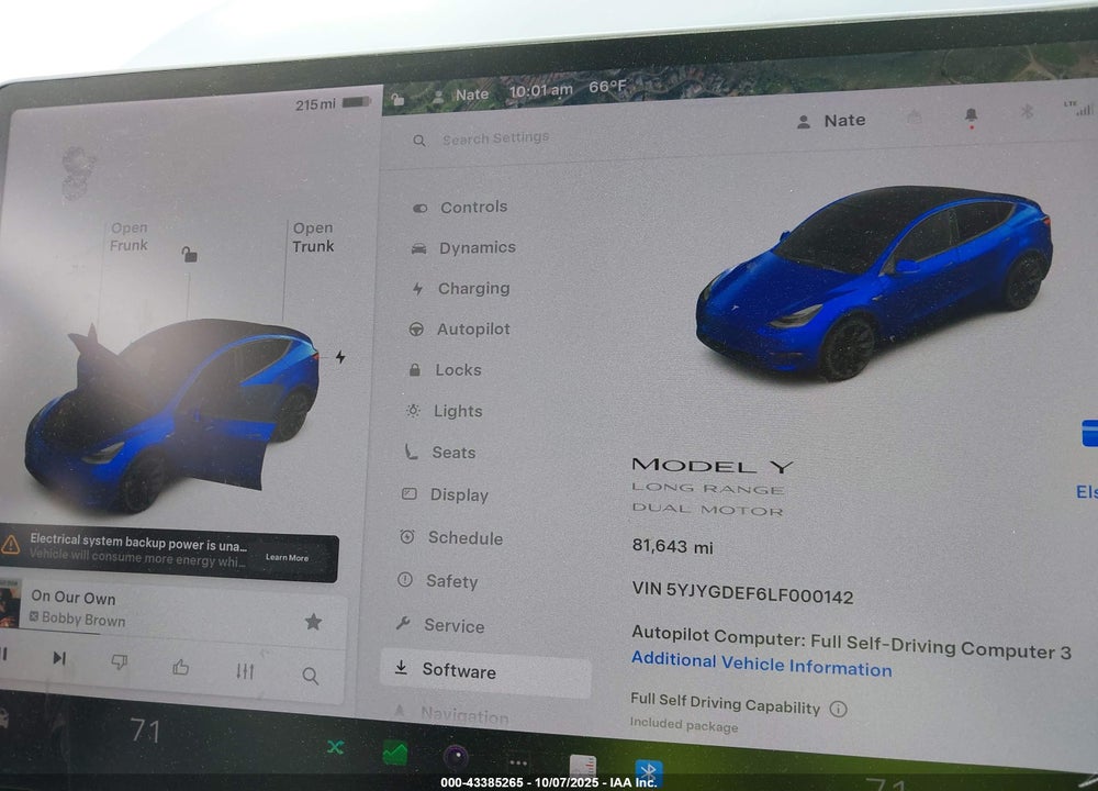 2020 TESLA MODEL Y VIN: 5YJYGDEF6LF000142