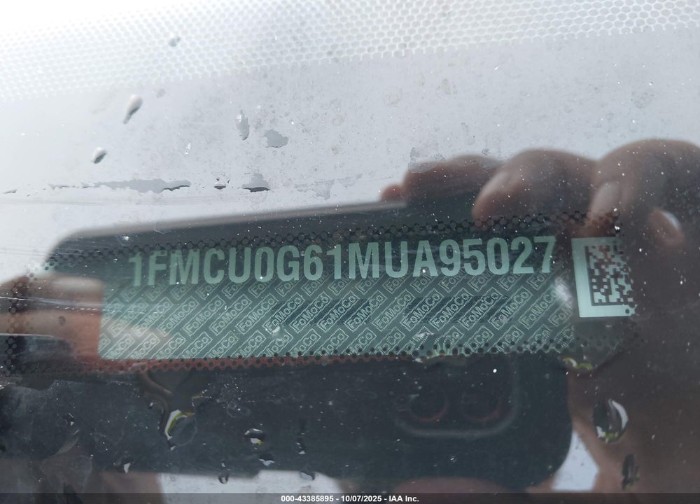 2021 FORD ESCAPE SE VIN: 1FMCU0G61MUA95027