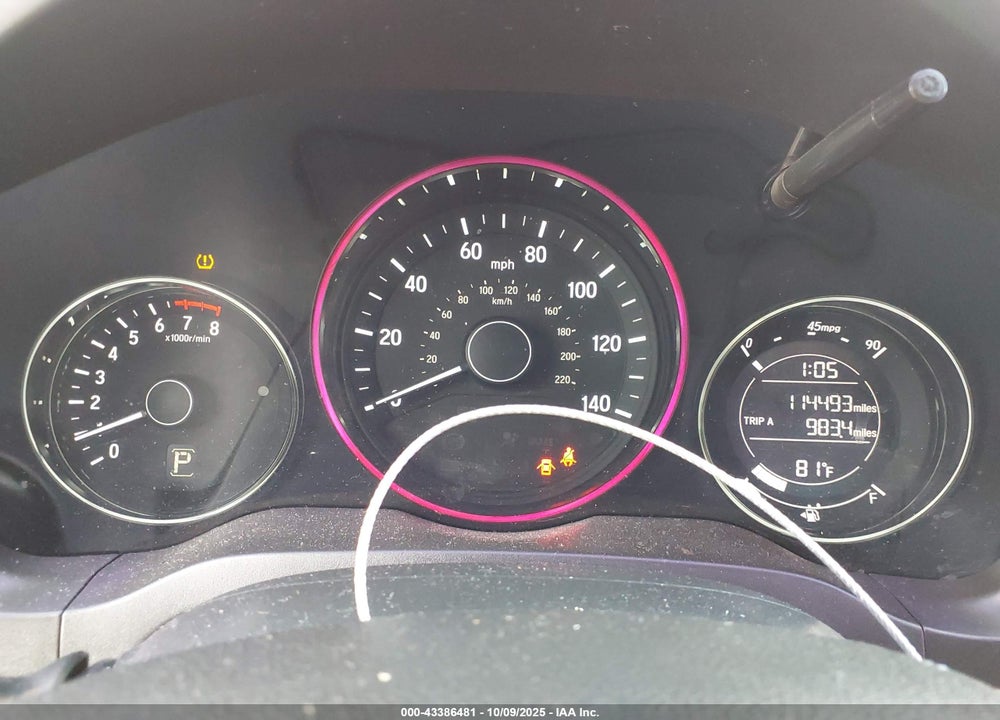 2017 HONDA HR-V LX VIN: 3CZRU5H39HG702438