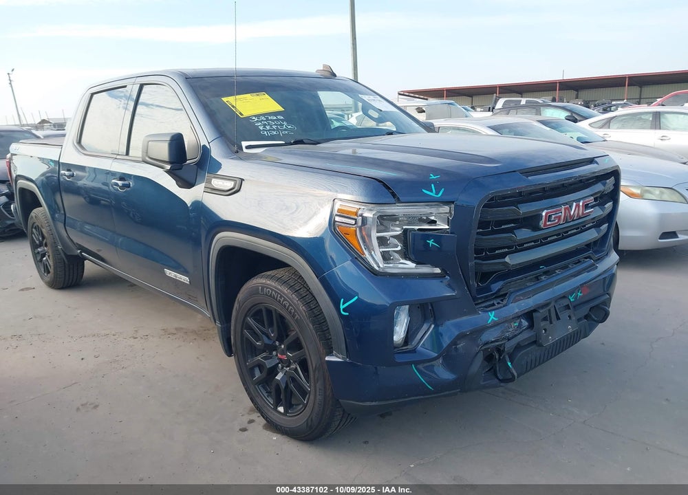 2021 GMC SIERRA 1500 4WD  SHORT BOX ELEVATION VIN: 3GTU9CED9MG177247