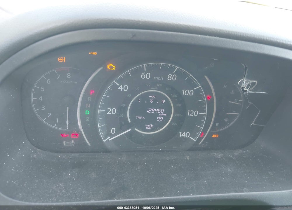 2013 HONDA CR-V VIN: 5J6RM4H76DL008459