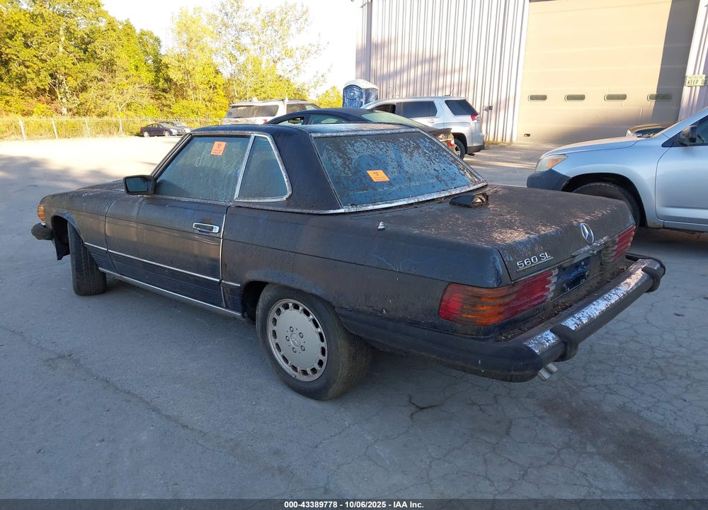 1987 MERCEDES-BENZ 560 SL VIN: WDBBA48D6HA056954