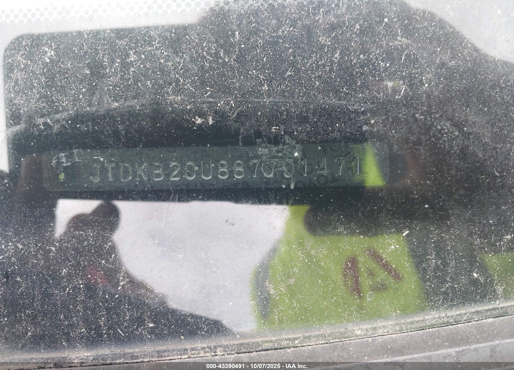 2008 TOYOTA PRIUS VIN: JTDKB20U887701471