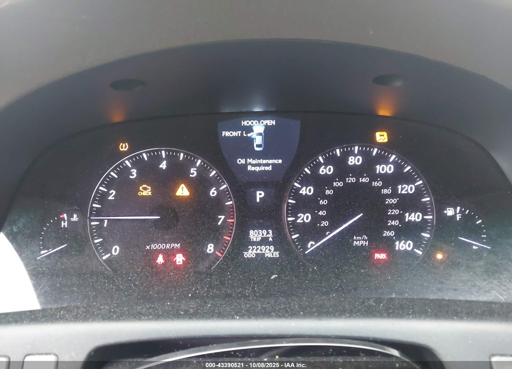 2007 LEXUS LS 460 VIN: JTHBL46F375034710