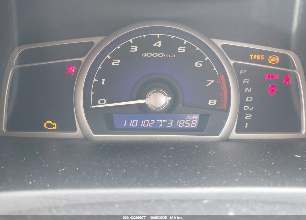 2008 HONDA CIVIC LX VIN: 1HGFA16598L035681