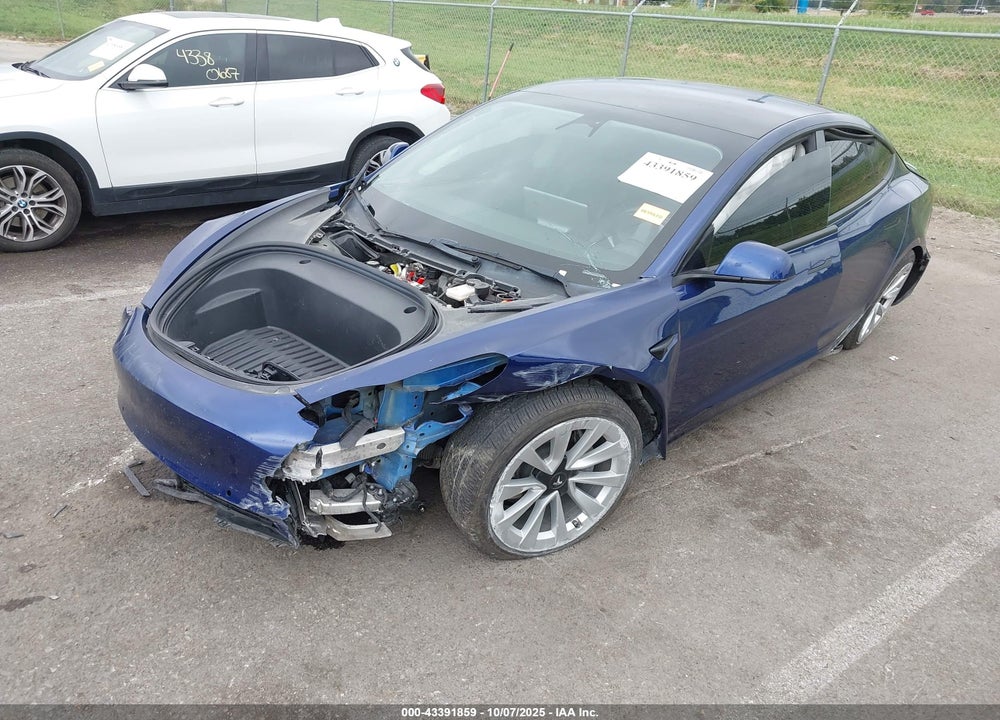 2022 TESLA MODEL 3 LONG RANGE DUAL MOTOR ALL-WHEEL DRIVE VIN: 5YJ3E1EB3NF186592