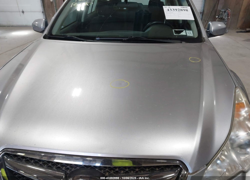 2012 SUBARU LEGACY VIN: 4S3BMBB65C3037946