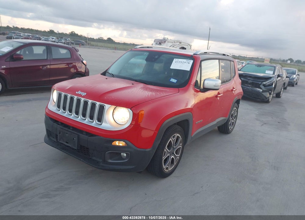 2017 JEEP RENEGADE LIMITED FWD VIN: ZACCJADBXHPE40132