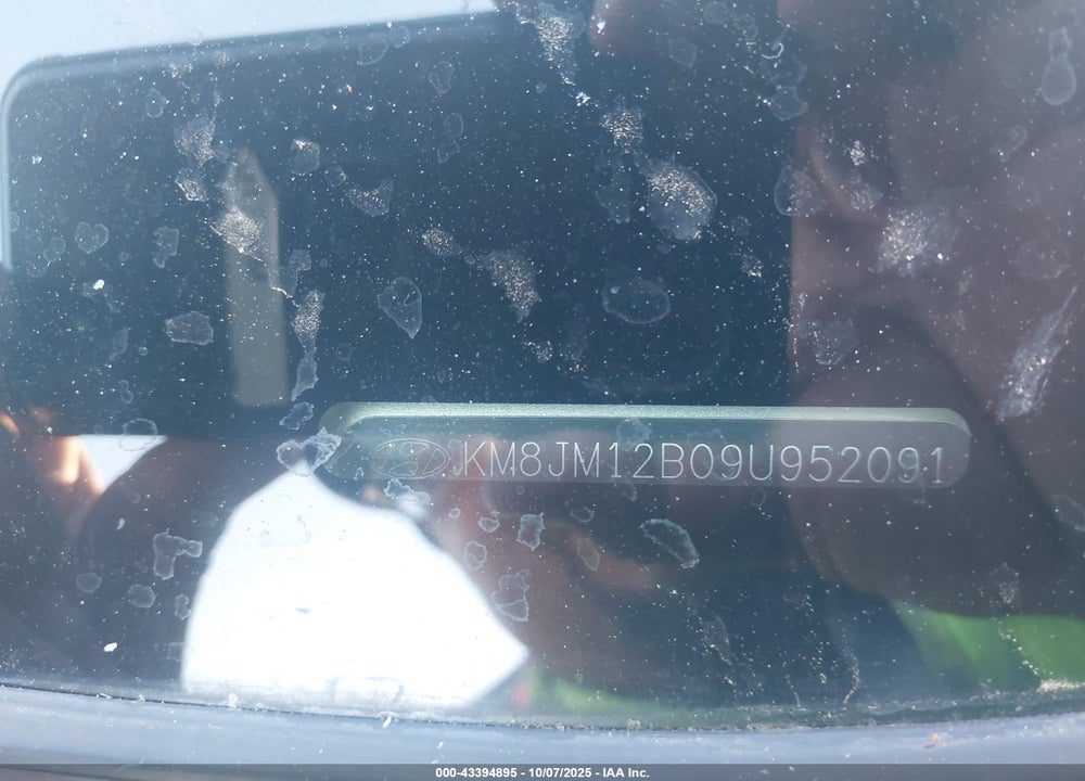 2009 HYUNDAI TUCSON VIN: KM8JM12B09U952091