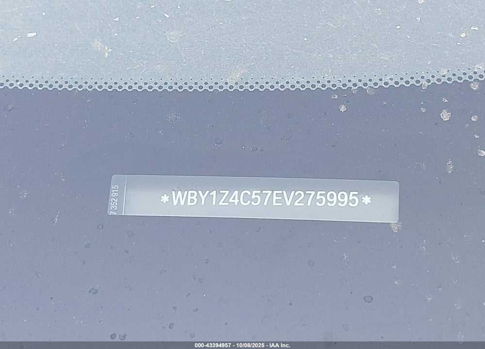 2014 BMW I3 VIN: WBY1Z4C57EV275995