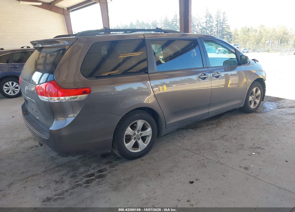 2012 TOYOTA SIENNA LE V6 8 PASSENGER VIN: 5TDKK3DC6CS247694