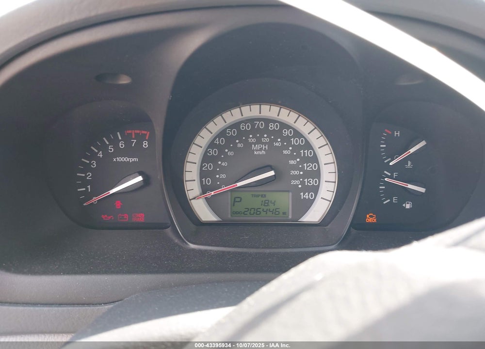 2007 KIA SPECTRA EX VIN: KNAFE121275420165