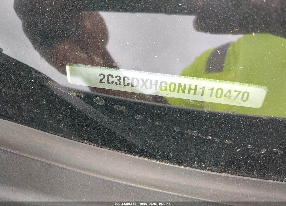 2022 DODGE CHARGER VIN: 2C3CDXHG0NH110470