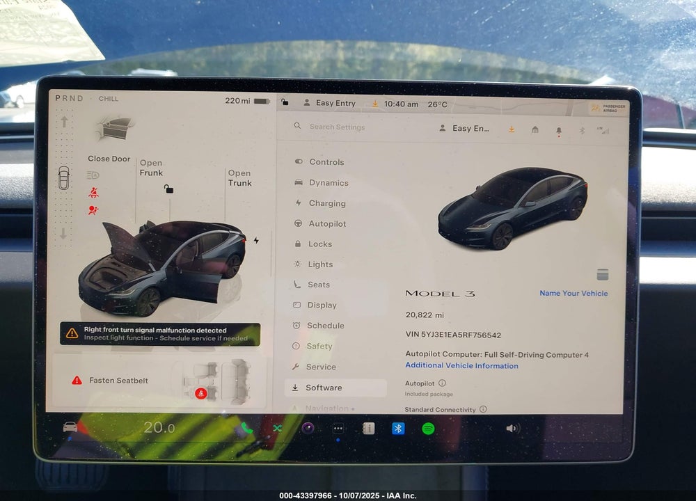 2024 TESLA MODEL 3 LONG RANGE DUAL MOTOR ALL-WHEEL DRIVE/REAR-WHEEL DRIVE VIN: 5YJ3E1EA5RF756542