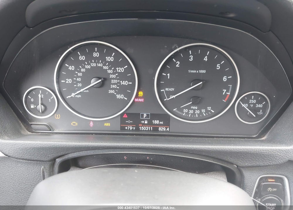 2014 BMW 3 SERIES VIN: WBA3C1C54EK111855