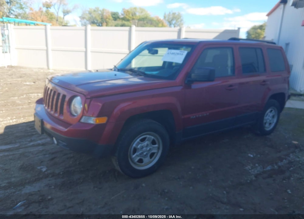 2017 JEEP PATRIOT SPORT 4X4 VIN: 1C4NJRBBXHD196183