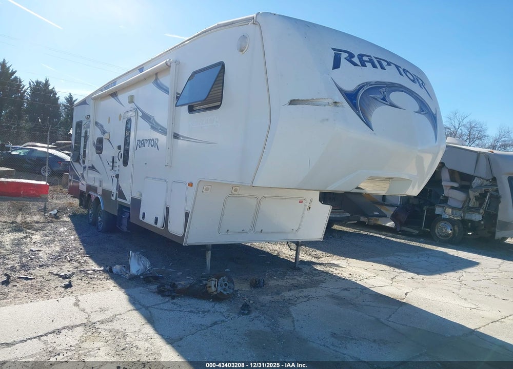2012 KEYSTONE RAPTOR297S VIN: 4YDF29726CR800007