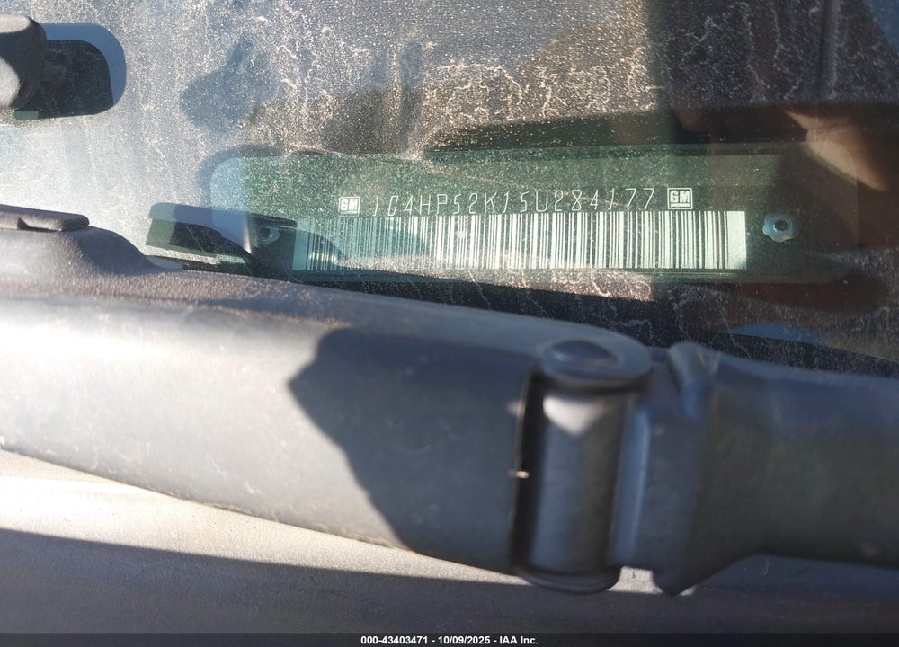 2005 BUICK LESABRE CUSTOM VIN: 1G4HP52K15U284177