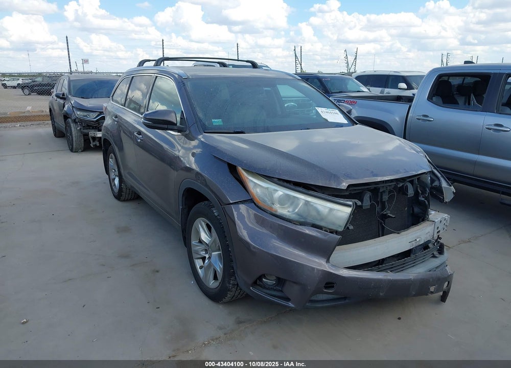 2015 TOYOTA HIGHLANDER LIMITED V6 VIN: 5TDDKRFH2FS087726