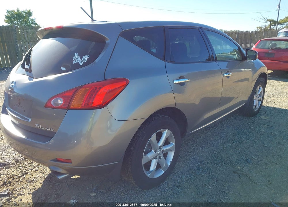 2009 NISSAN MURANO VIN: JN8AZ18W69W107240
