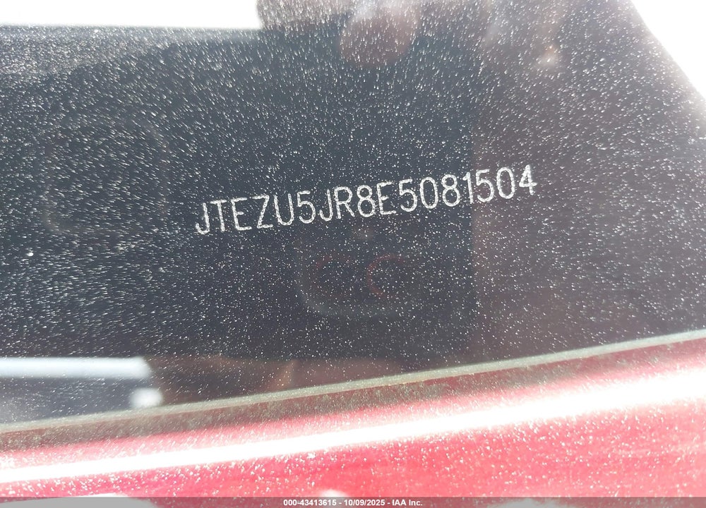 2014 TOYOTA 4RUNNER SR5 VIN: JTEZU5JR8E5081504