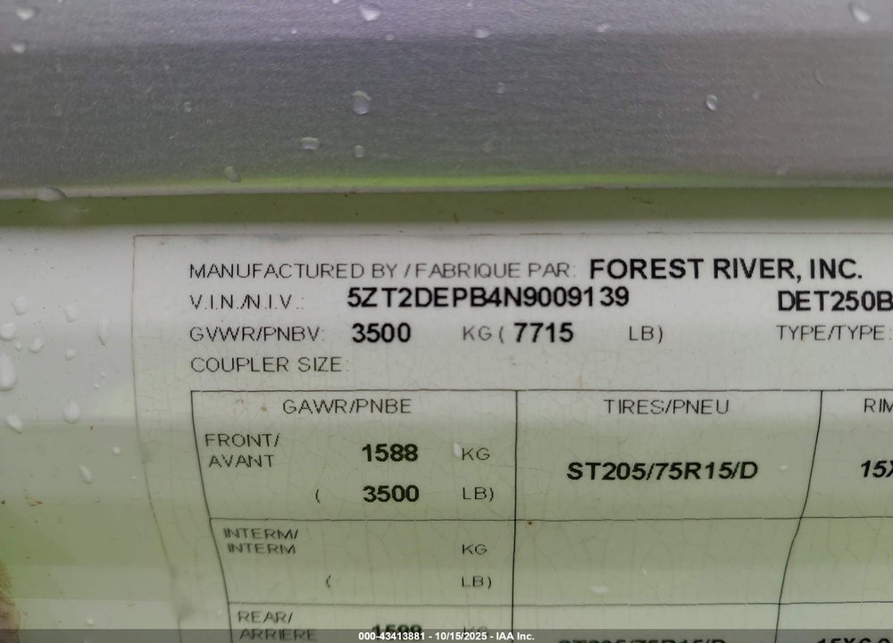 2022 OTHER --- VIN: 5ZT2DEPB4N9009139