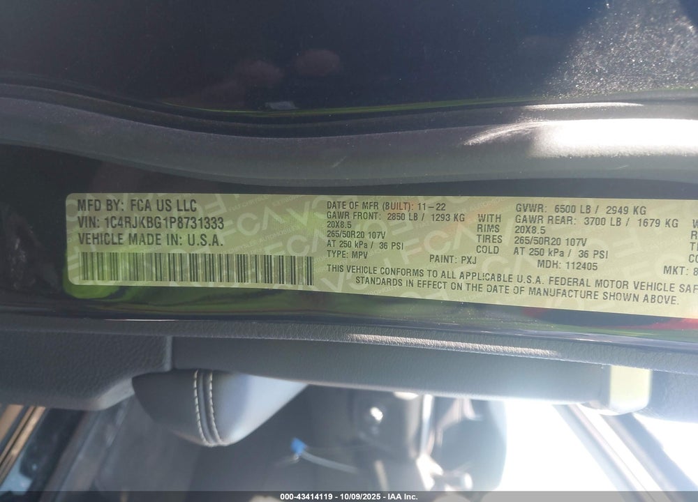 2023 JEEP GRAND CHEROKEE L LIMITED 4X4 VIN: 1C4RJKBG1P8731333