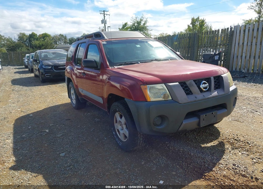 2005 NISSAN XTERRA S VIN: 5N1AN08U75C606698