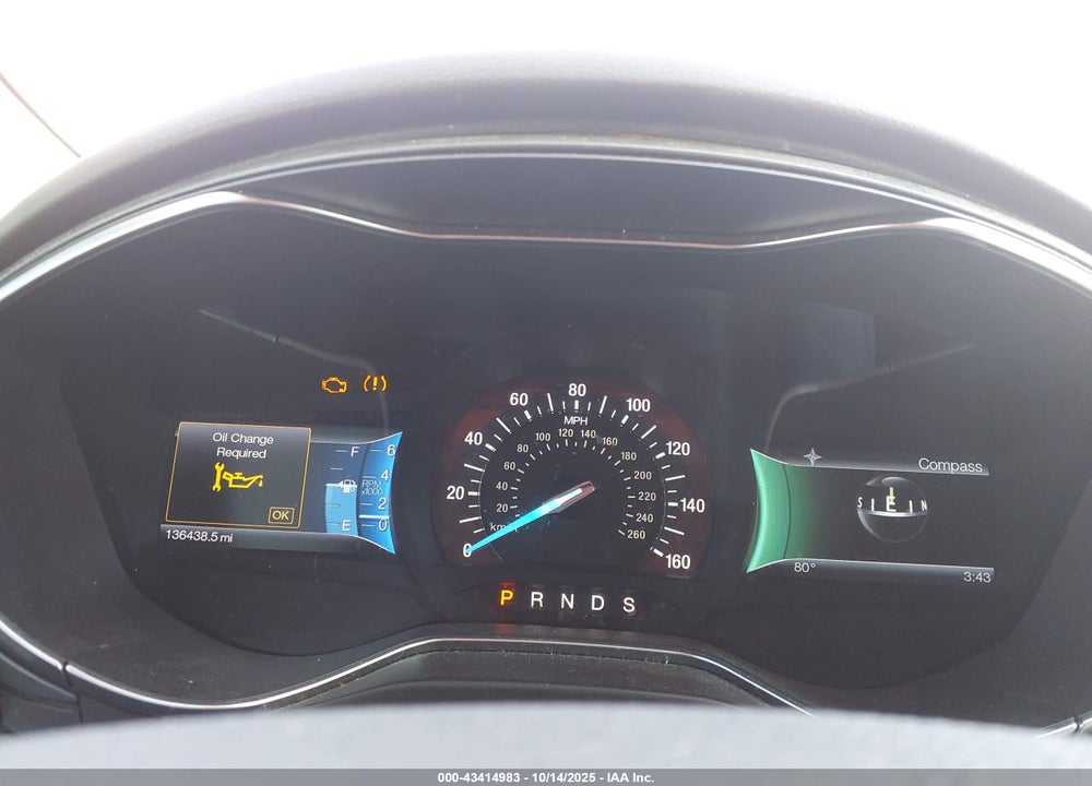 2013 FORD FUSION VIN: 3FA6P0K97DR323412