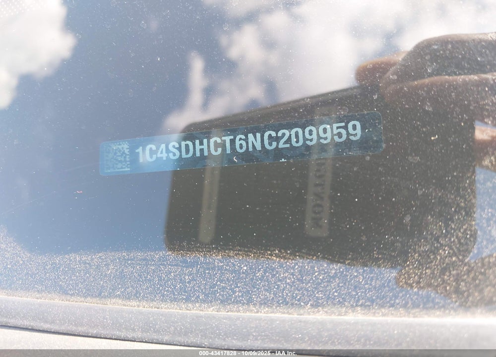 2022 DODGE DURANGO R/T VIN: 1C4SDHCT6NC209959