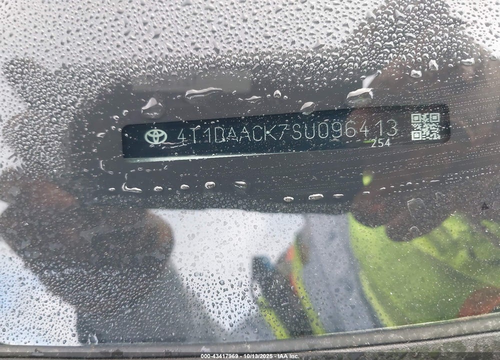 2025 TOYOTA CAMRY LE VIN: 4T1DAACK7SU096413
