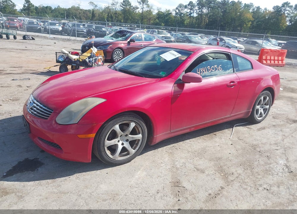 2003 INFINITI G35 BASE W/LEATHER VIN: JNKCV54E23M221497
