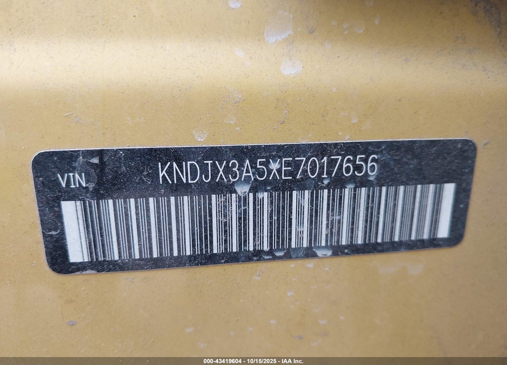 2014 KIA SOUL VIN: KNDJX3A5XE7017656