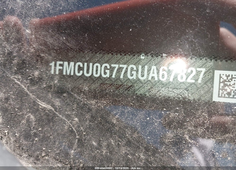 2016 FORD ESCAPE SE VIN: 1FMCU0G77GUA67827