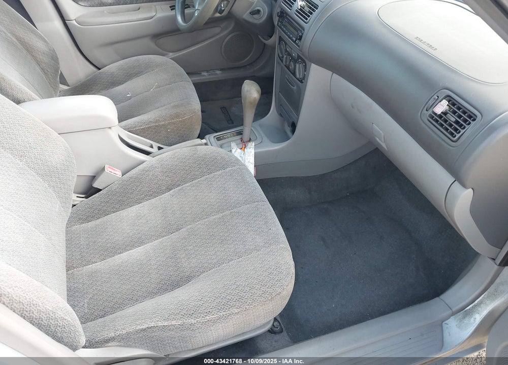 2001 TOYOTA COROLLA LE VIN: 2T1BR12E21C470356