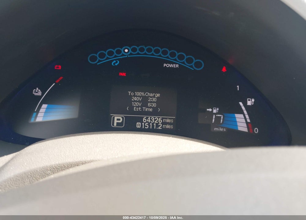 2011 NISSAN LEAF VIN: JN1AZ0CPXBT004791