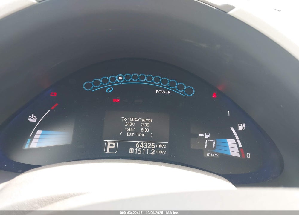 2011 NISSAN LEAF VIN: JN1AZ0CPXBT004791
